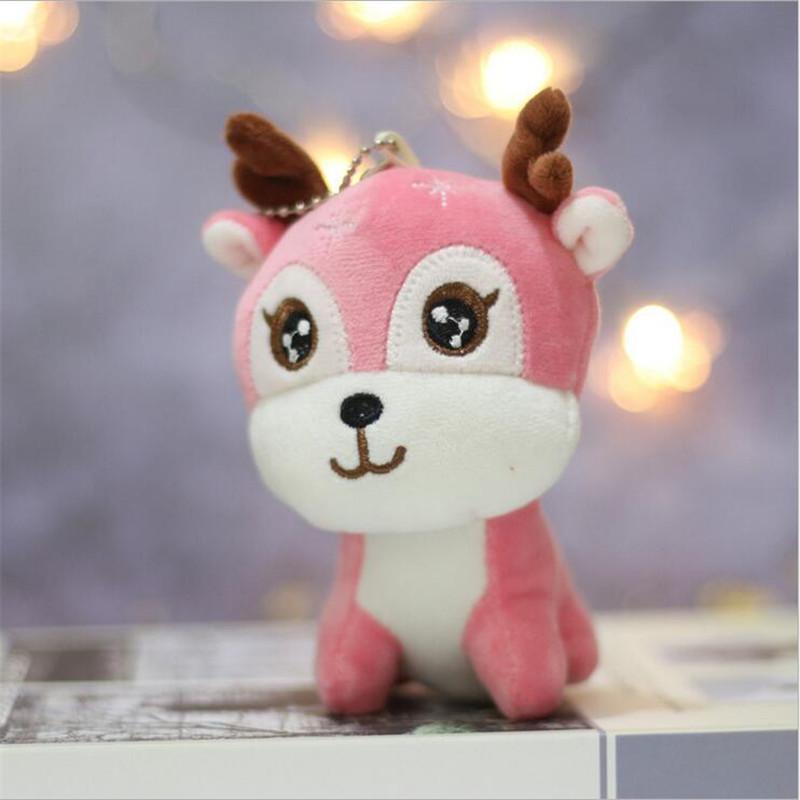 Cute Giraffe Plush Toy Pendant Soft Deer Stuffed Cartoon Animals Doll Baby Kids Toys Christmas Birthday Colorful Gifts 12CM