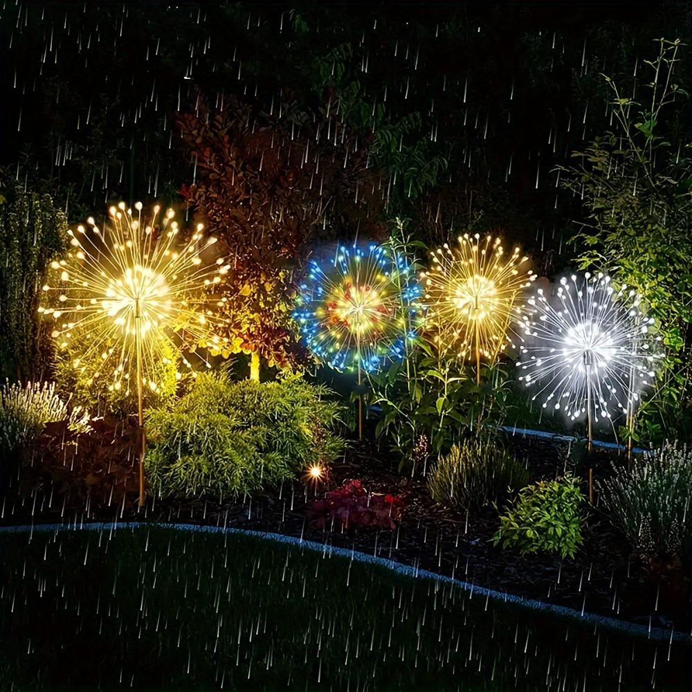 Solar Garden Firework Lights Outdoor Waterproof 8modes Sparklers Solar Lamp For Outside Backyard Yard Pathway Decoration