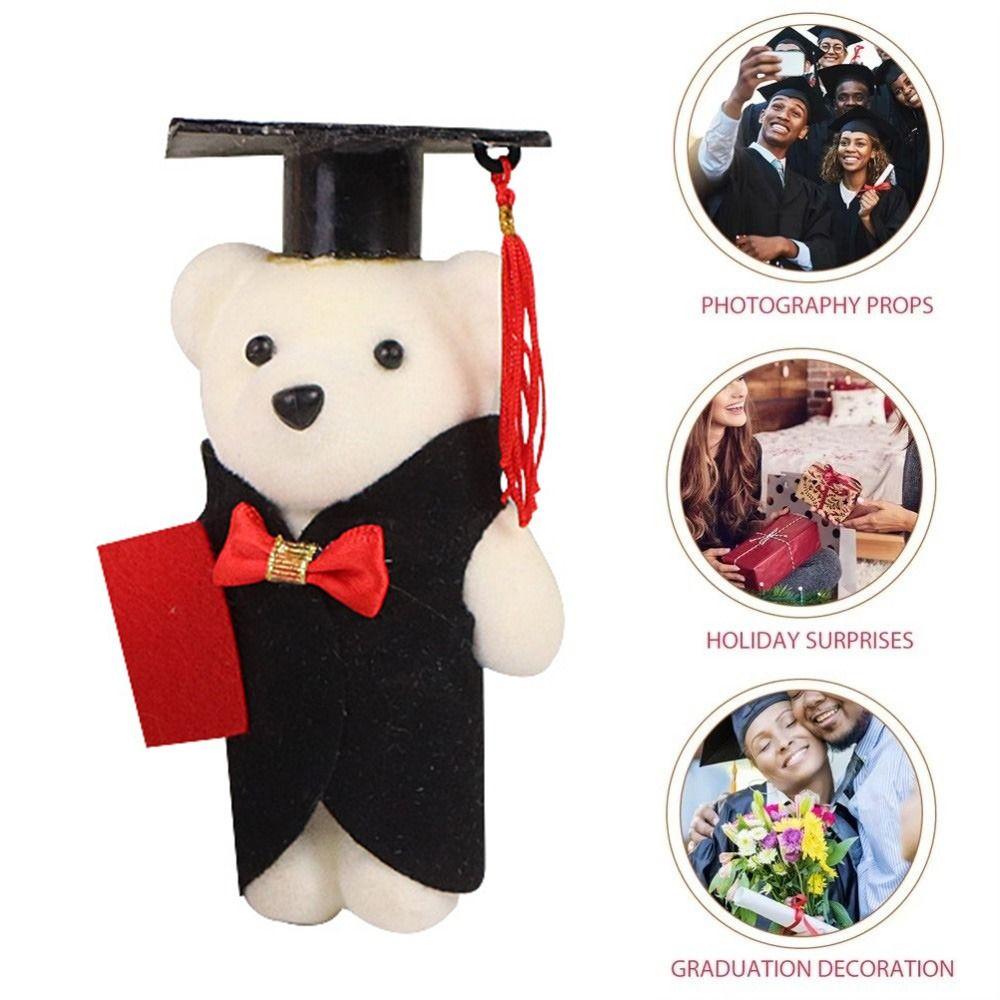 Set da 10 Pezzi Mini 14cm Stagione della Laurea Orso Bouquet di Fiori Orso Dottore Regalo di Laurea