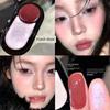 Cool and Blood-Red Vibe! Dual-Color Multi-Use Cream Blush and Highlighter All-In-One Palette 2025 New Hot-Selling Item for Women with Fine Shimmer