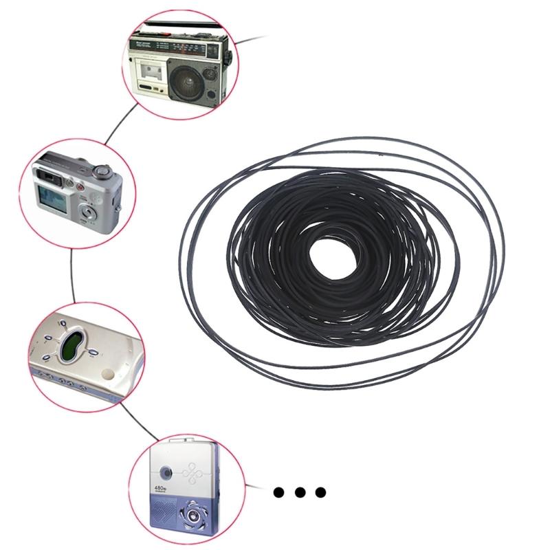 50/100PCS Mix Size Square Cassette Tape Machine Belt 1mm for Recorder  Repeater DVD Drives