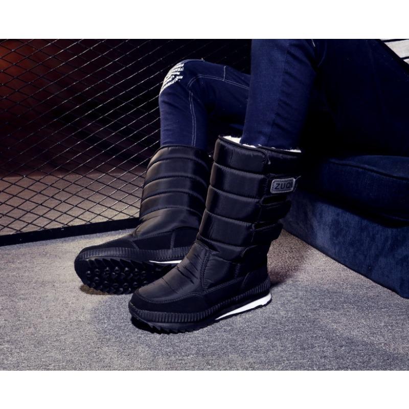 Snow Boots Men's and Women's Winter Shoes Warm Cotton Boots Large Size Snow Shoes Multi-color Medium Tube Cotton Shoes