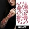 HN Red Lace Henna Tattoo Stickers - European & American Style, Creative & Sexy Temporary Lace Tattoos