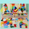 Puzzle de madera 3D para niños con formas de animales y transporte Educación temprana y desarrollo cognitivo