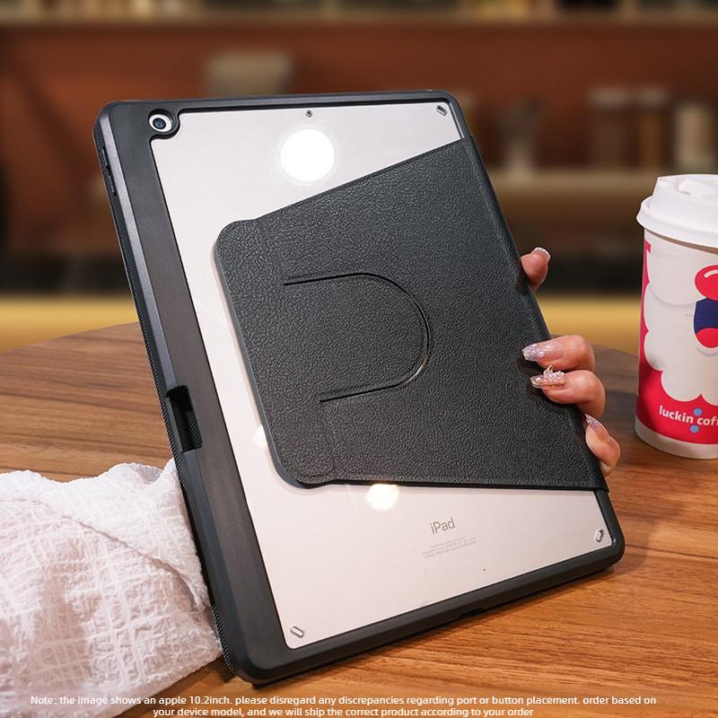 Rotating Protective Case for IPad 10.2 with Pen Slot, Acrylic Case for IPad 11 Pro, Best-selling Air 6 Leather Case.