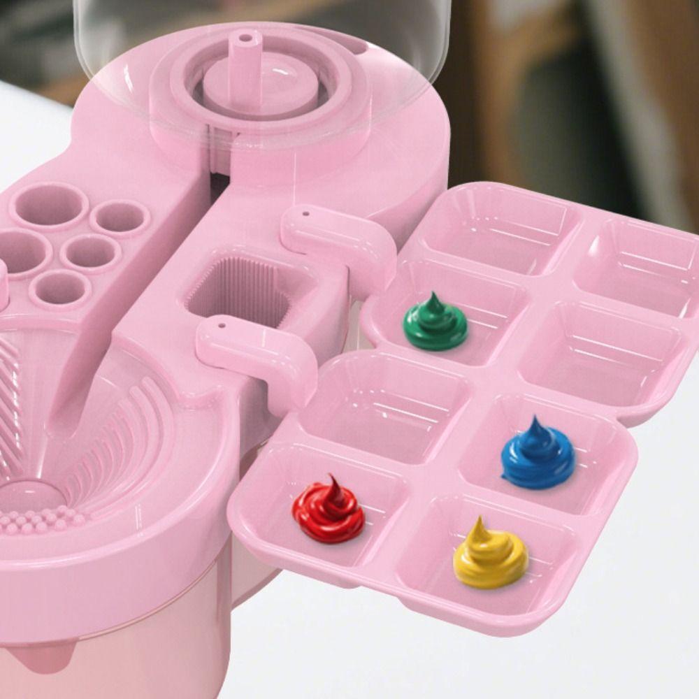 Automatic Cleaning Paint Brush Cleaner Drain Button Paint Brush Washer  Acrylic Painting