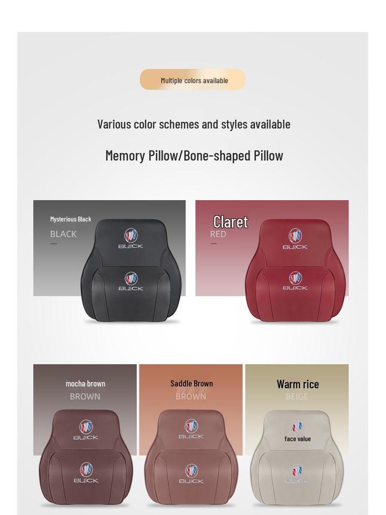 Buick Regal, Excelle, Envision, Encore Car Headrest Neck and Lumbar Support Pillow