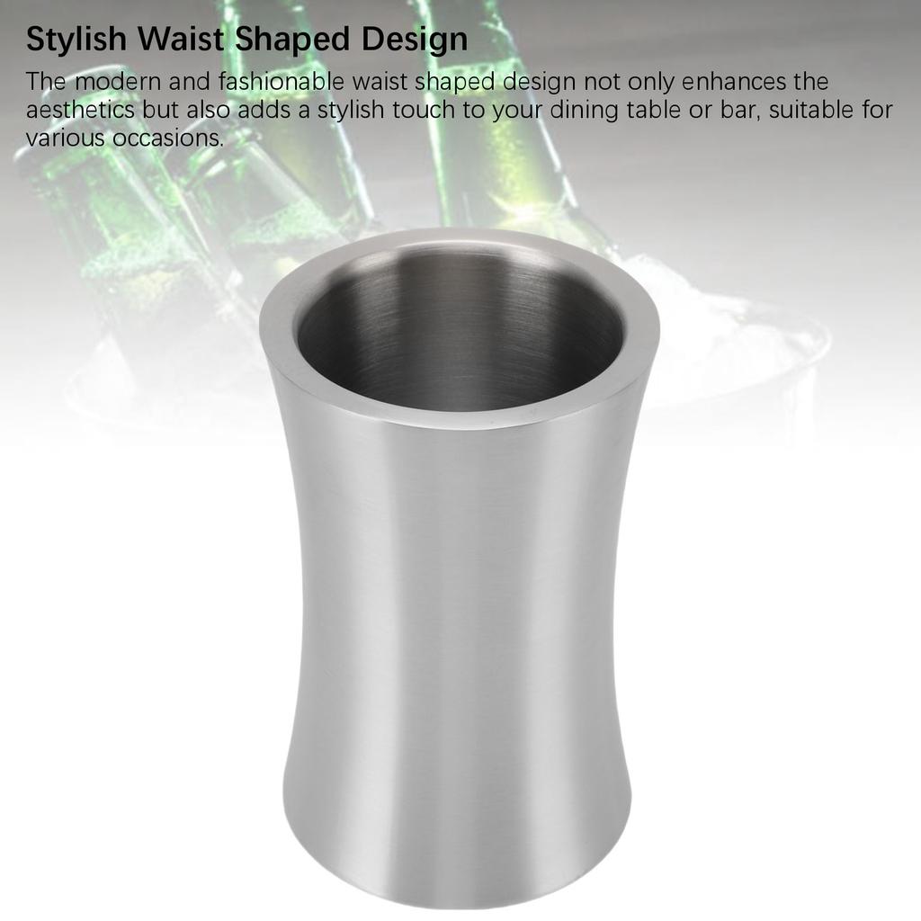 Κάδος Πάγου από Ανοξείδωτο Ατσάλι 304 Σχήματος Μέσης Μονωμένος Κάδος Κρασιού για Κόκκινο Κρασί Σαμπάνια