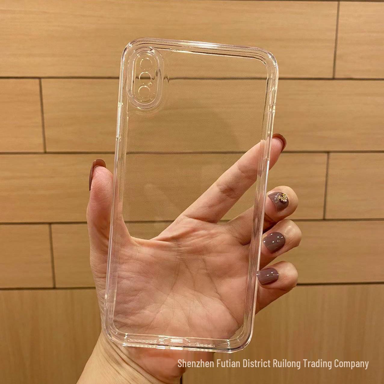 

Силиконовый забавный чехол с фруктами для iPhone 13/13 Pro - Прозрачный DIY чехол