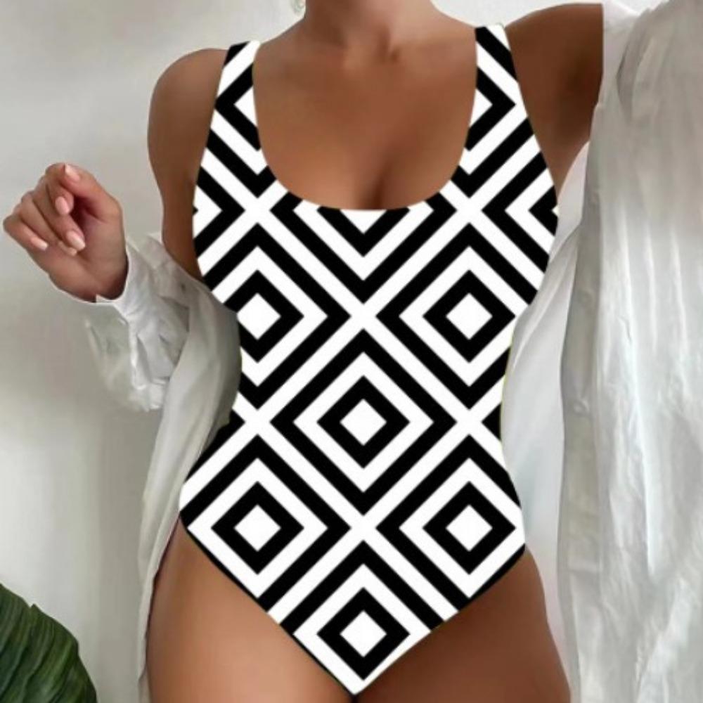 

Цельный сексуальный купальник с высокой талией, женский тонкий и консервативный купальник большого размера, пляжный приморский купальник, бикини S белый