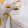 2pcs/set Tulip Gold Foil Sheer Curtains – Floral Semi-Blackout Window Curtains, Rod Pocket Home Decor