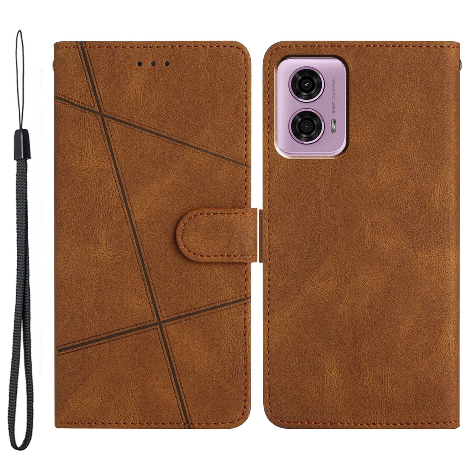 

For Motorola Moto G45 5G/G34 5G Case Wallet Crazy Horse Texture Phone Leather Cover E