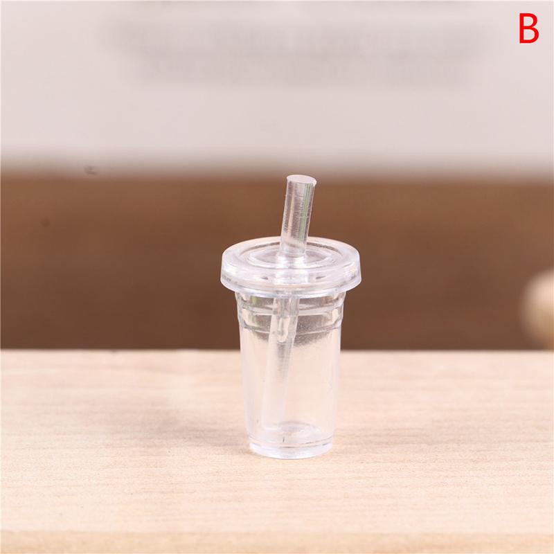 1/2/5pcs Doll House Home Furnishings Lovely Straw Drink Cup Model Mini Coffee Juice Milk Cups Miniature Dollhouse Mugs Drinks