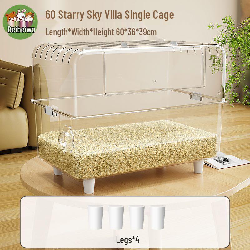 Luxury Extra-Large Golden Hamster Cage: Spacious, Easy-Clean, Anti-Bite Design