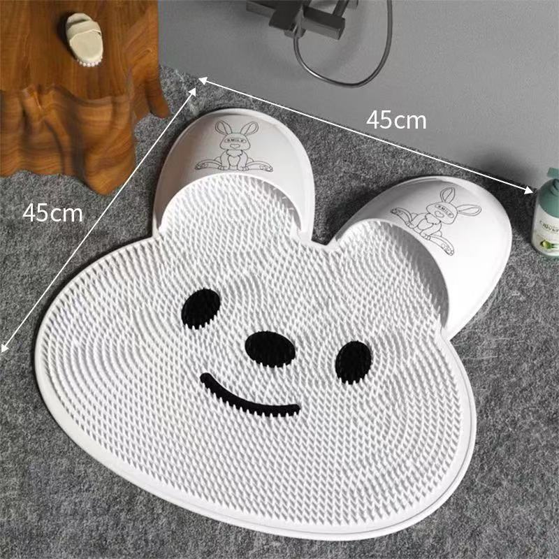 Creative Massage Shower Pad Cute Non-slip Bath Rug Shower Foot Scrubber Mat  Bathing Accessories