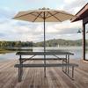 Picnic Table Foldable Steel Camping Table Chair Garden Indoor Outdoor