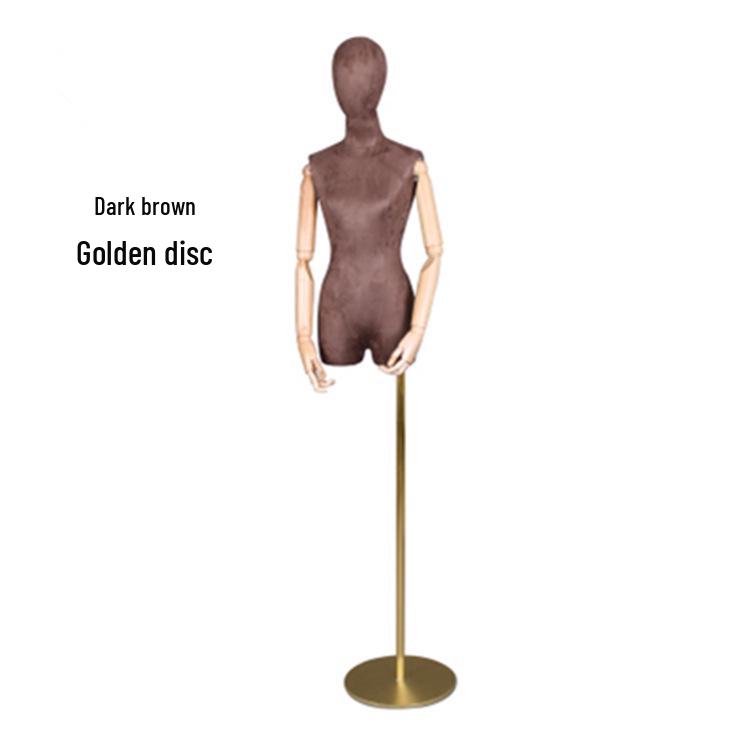 Women's Suede Half-Body Mannequin for Store Display