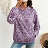 Women's Leopard Print Hoodie Loose Fit Casual Pullover Sweatshirt for Everyday Wear