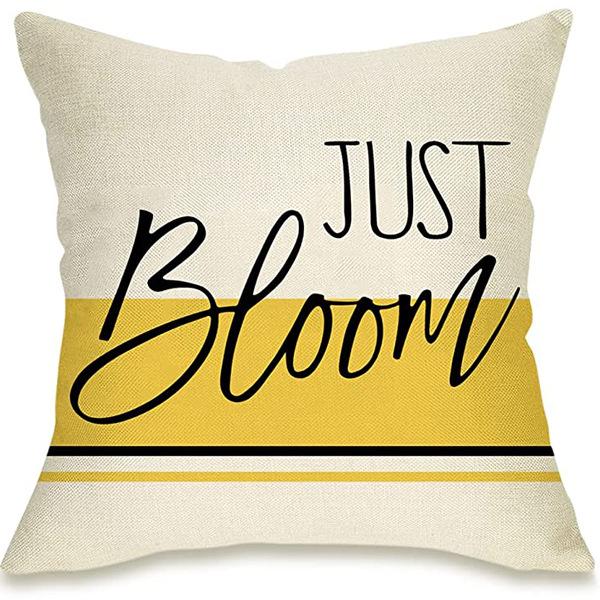 Summer Sunflower Pillow Case Linen Print Sun Flower Home Sofa Pillow Plant Flower Pillow