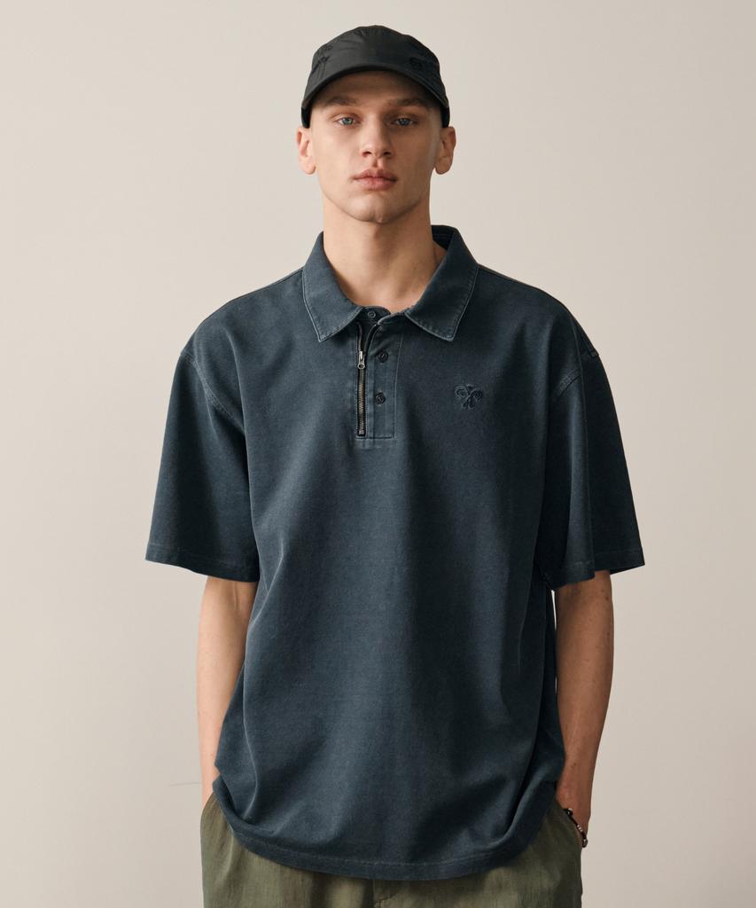 HELEMENT Pigment Metal Pq Short Sleeve T-Shirt (Navy)