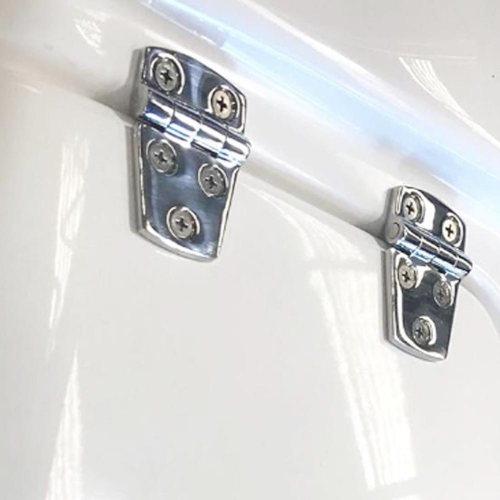 1 Set Heavy Duty Boat Hinges 316 Stainless Steel Offset Short Side Hinges 2 Boat Hinge With Screws Furniture Hardware Tools