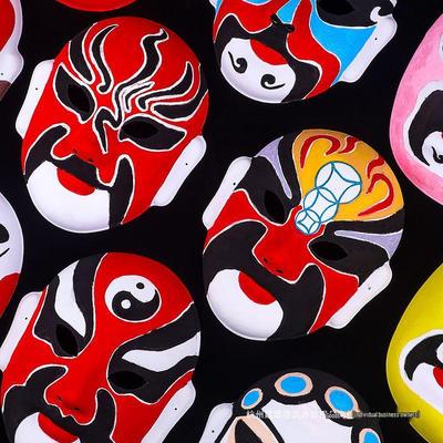 Handmade Peking Opera Face Painting Mask for Kids - DIY, Chinese Festival Style Graffiti Decoration