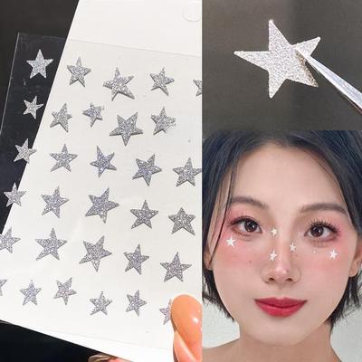 Denivyse - Sternen-Glitzer Gesichts-Make-up-Sticker