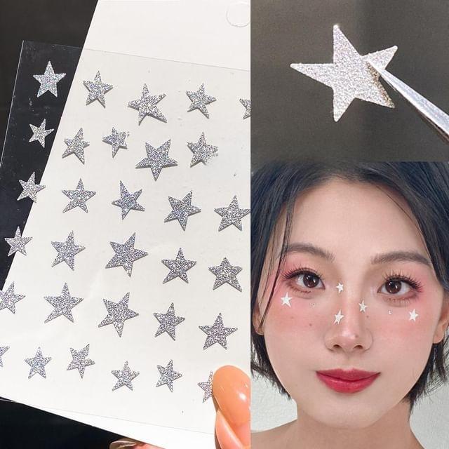 denivyse - Star Glitter Face Makeup Sticker