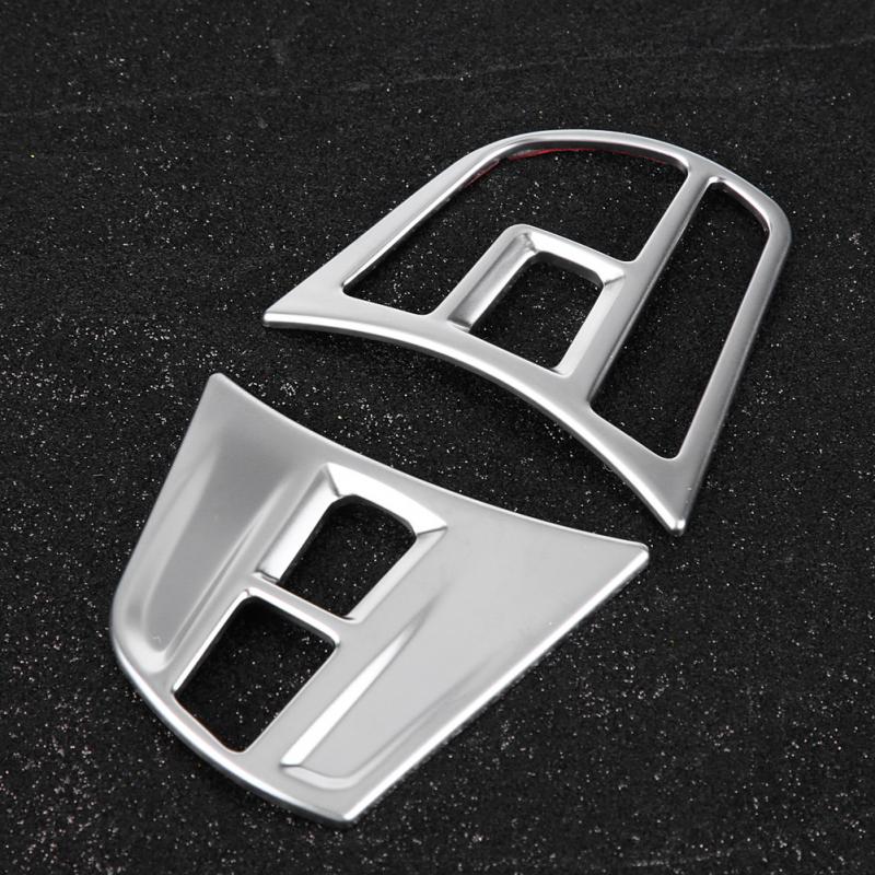 Embellecedor de cubierta de botón de volante Interior de coche, cromado mate, 2 uds., para BMW Serie 3/GT F30 F34