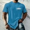Men's Vintage Texture Printed Short Sleeve T Shirt Loose Fit Casual Summer Daily Wear Top Soft Fabric Comfortable Design