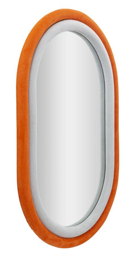 Wall Mirror Antony Orange Mix Velvet Cm 60X4X90