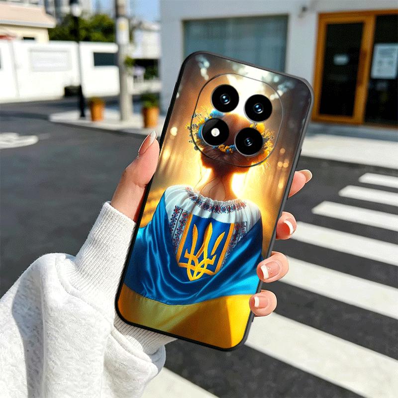 Blue Yellow Ukrainian Girl Soft Phone Case for Xiaomi Redmi Note 12 13 14 15 Pro Plus 11 12S 11S 11T 10 4G Black Cover Back Shel