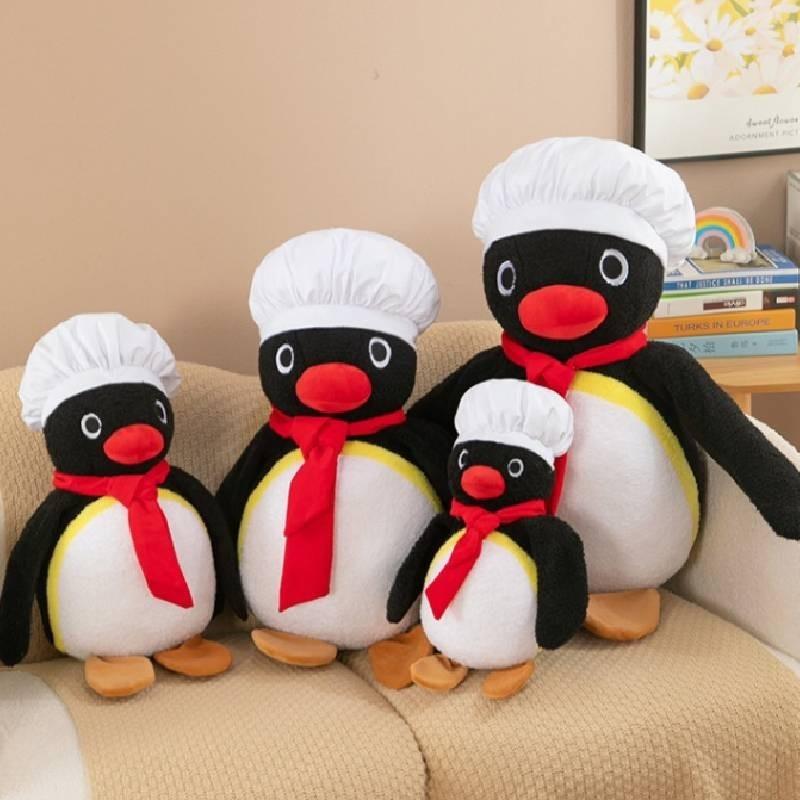 Adorable Pingu Chef Penguin Plush Toy Soft And Cute Penguin Stuffed Animal For Kids