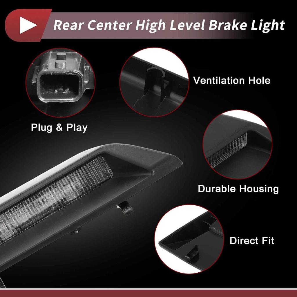 LED Third Brake Light For Nissan Altima 2013-2018 No.265903TS1A/265909HM1A Black 3Rd High Mount Stop Lamp Rear Center High Level Brake Light