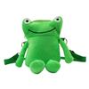 Casual Cartoon Shoulder Bag Cute Green for Frog Crossbody Bag Messenger Bag Plush Bag Handbag for Family Gatherings