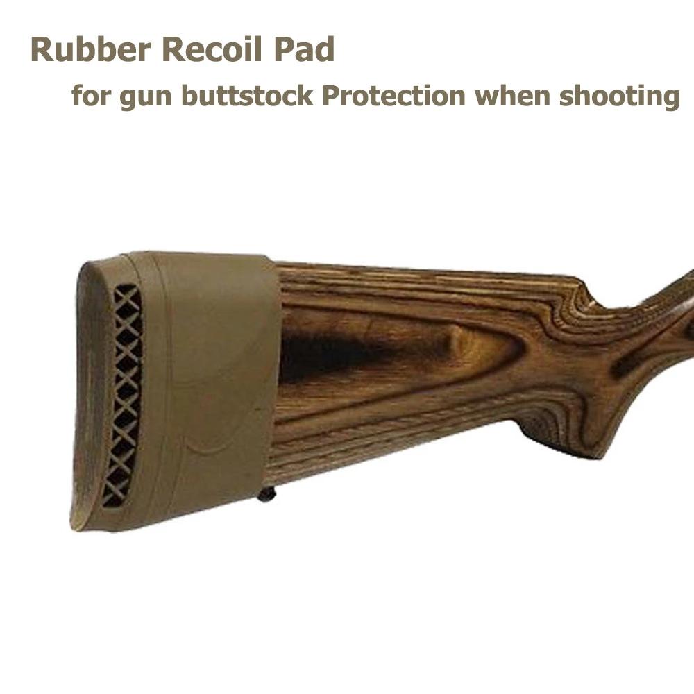 Hunting Rifle Recoil Pad Tactical Rubber Non-Slip Buttstock Shooting Extension Gun Butt Protector Rubber Gun Butt Cover