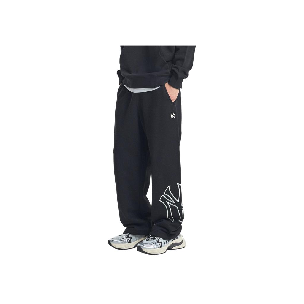 New MLB New York Yankees Basic Mega Logo New York Yankees Pants Casual Pants Unisex Black 3APTB0344-50BKS