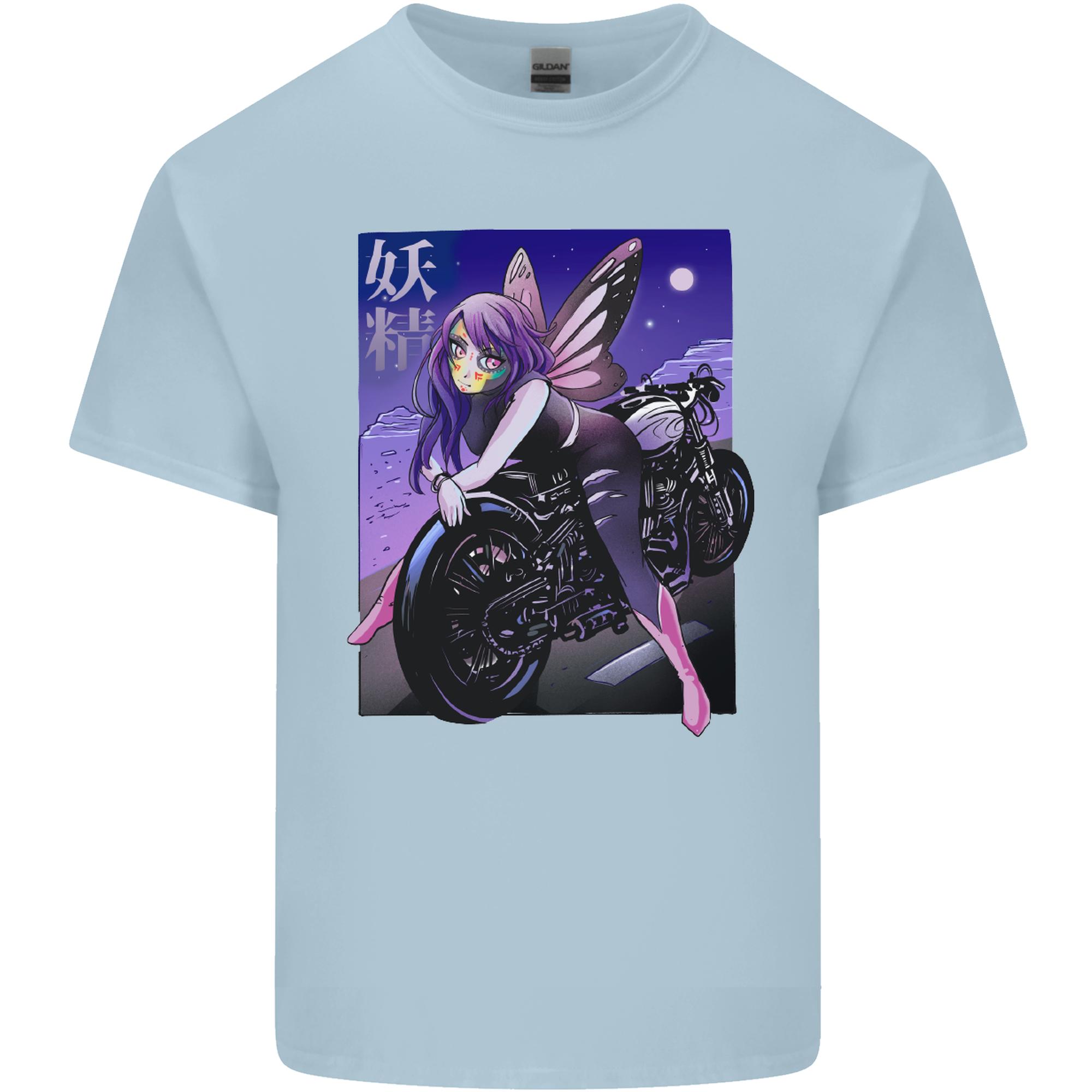 Anime Fairy Biker Japan Motorbike Motorcyle Unisexs Light Cotton TShirt S