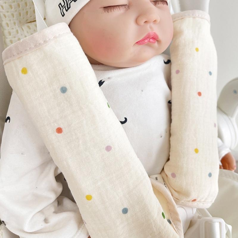 Kinderwagen Sicherheitsgurt Armlehnenkissen Kinderwagen Komfort Baumwollpolster Schultergurt Handlaufpolster für Kinder Zubehör