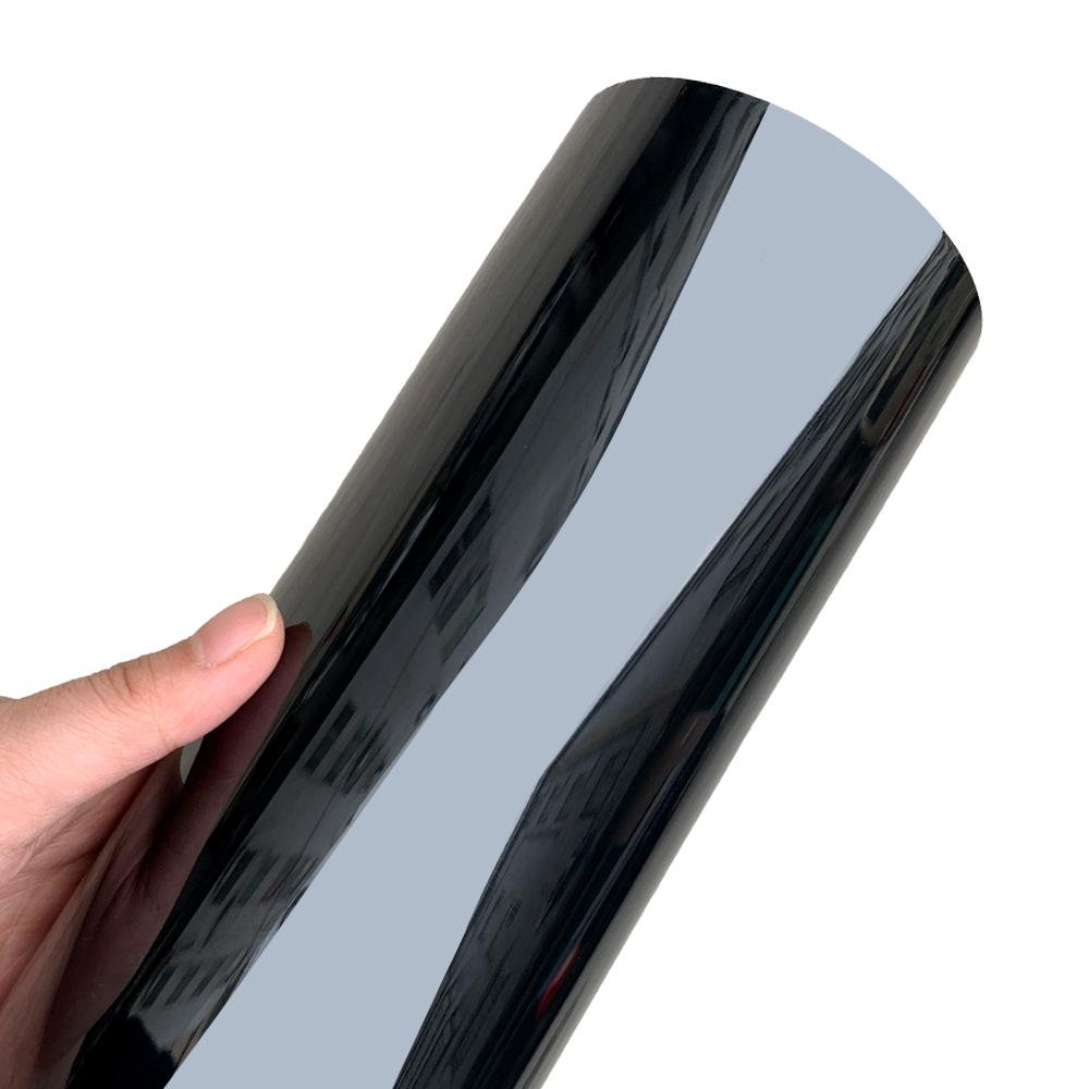 PET Glossy Car Sticker Vinyl Wrap Film Black Self Adhesive Waterproof Film Color Changing Motorcycle Sticker for Car Accessories 10x150cm
