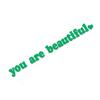 Car Rearview Mirror Stickers Creative PVC Vinyl Akeup Mirror Rearview Mirror You Are Beautiful  Decals Stickers Car Accessories