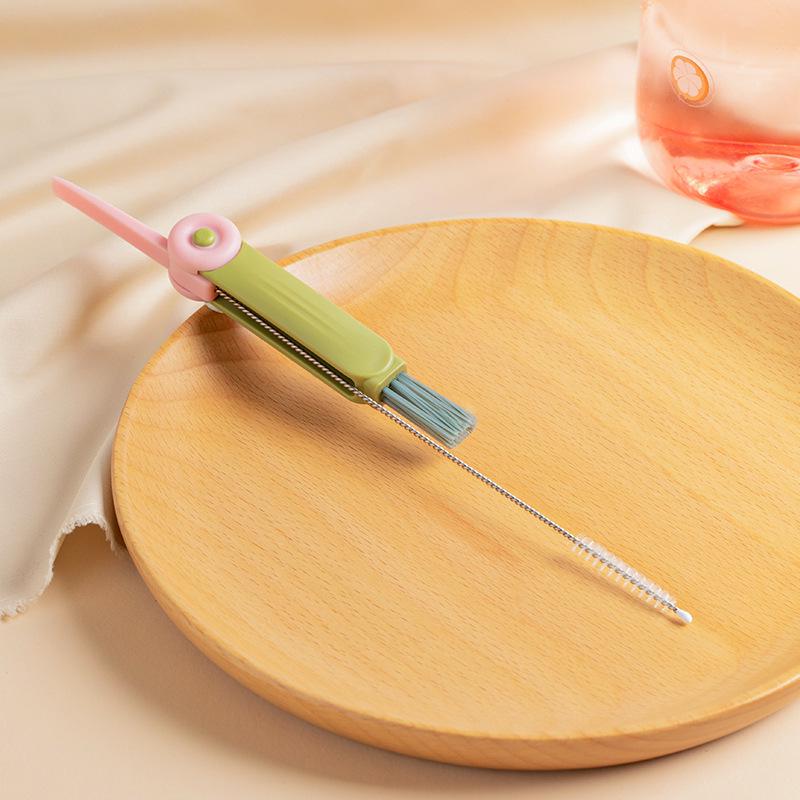 4-in-1 Thermal Cup Cleaning Brush Set: Rabbit Cup Cover, Bottle, Nipple, and Gap Brush