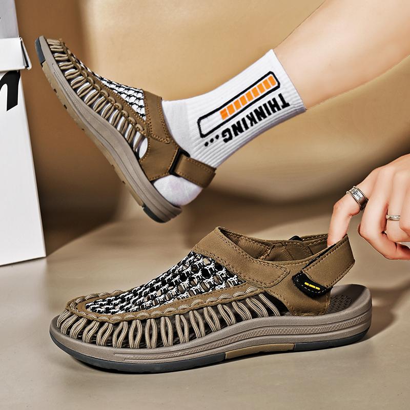 New Style Men Walking Shoes New Fashion Men's Sandals All-match Quick Dry Wading Aqua Shoes Cool Beach Flats Man Roma Footwear