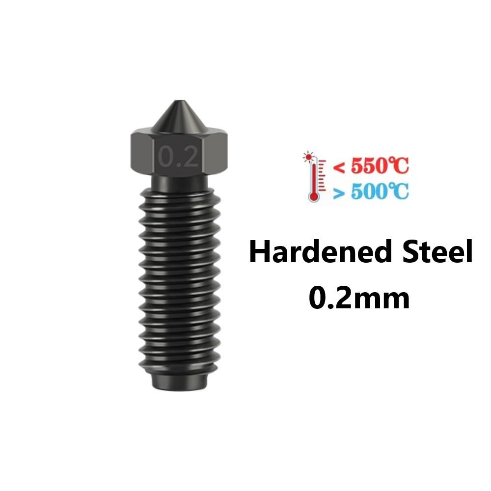 For Anycubic Kobra 3 Hotend Nozzle 0.2 0.4 0.6 0.8 1.0mm Hardened Steel Brass Nozzle For Anycubic Kobra 3 Combo Spare Parts