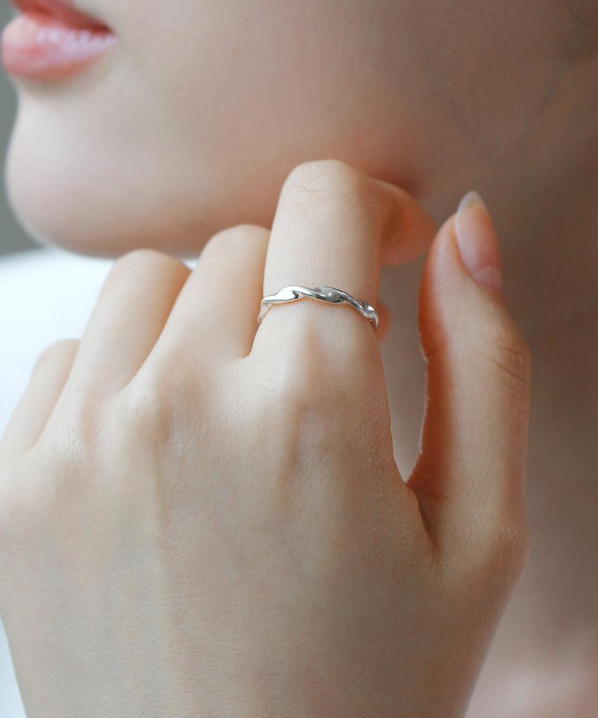 47Bag 925 Silver Couple Rings Friendship Rings Tresse