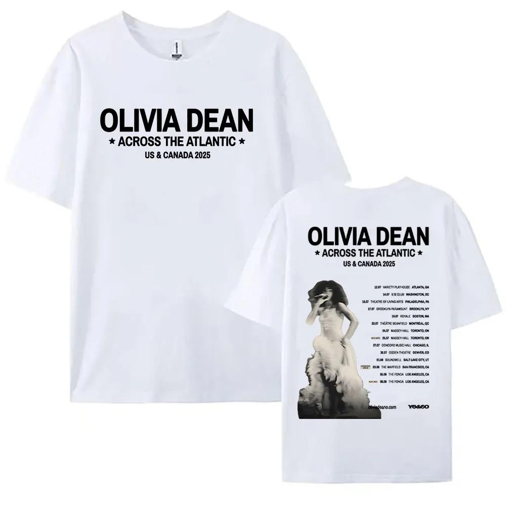 

Across The Atlantic US & Canada Tour 2025 T-shirt Olivia Dean Graphic Printing Tshirts Plus Size Streetwear Cotton top Hip Hop 4XL