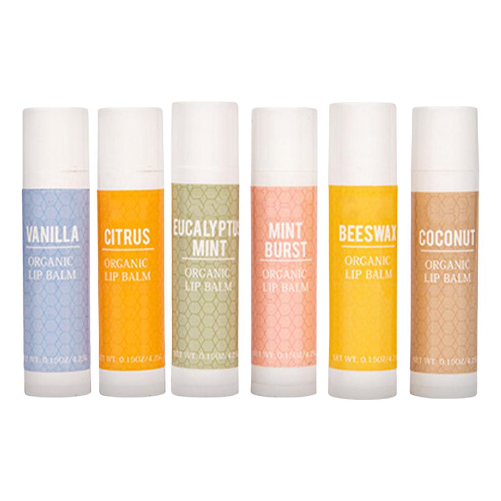 6er-Set Feuchtigkeitsspendender Lippenbalsam, Natürliche Feuchtigkeitspflege für trockene Lippen, Langanhaltend & Sicher für Schwangere