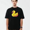 Retro Pop Art Yellow Rubber Duck T Shirt Cute Novelty Top Vintage Graphic Breathable Streetwear Soft Versatile Stretched