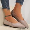 Large Size Flat-soled Single Shoes Women's Spring and Autumn New Pointed Shallow Mouth Comfortable Doudou Shoes