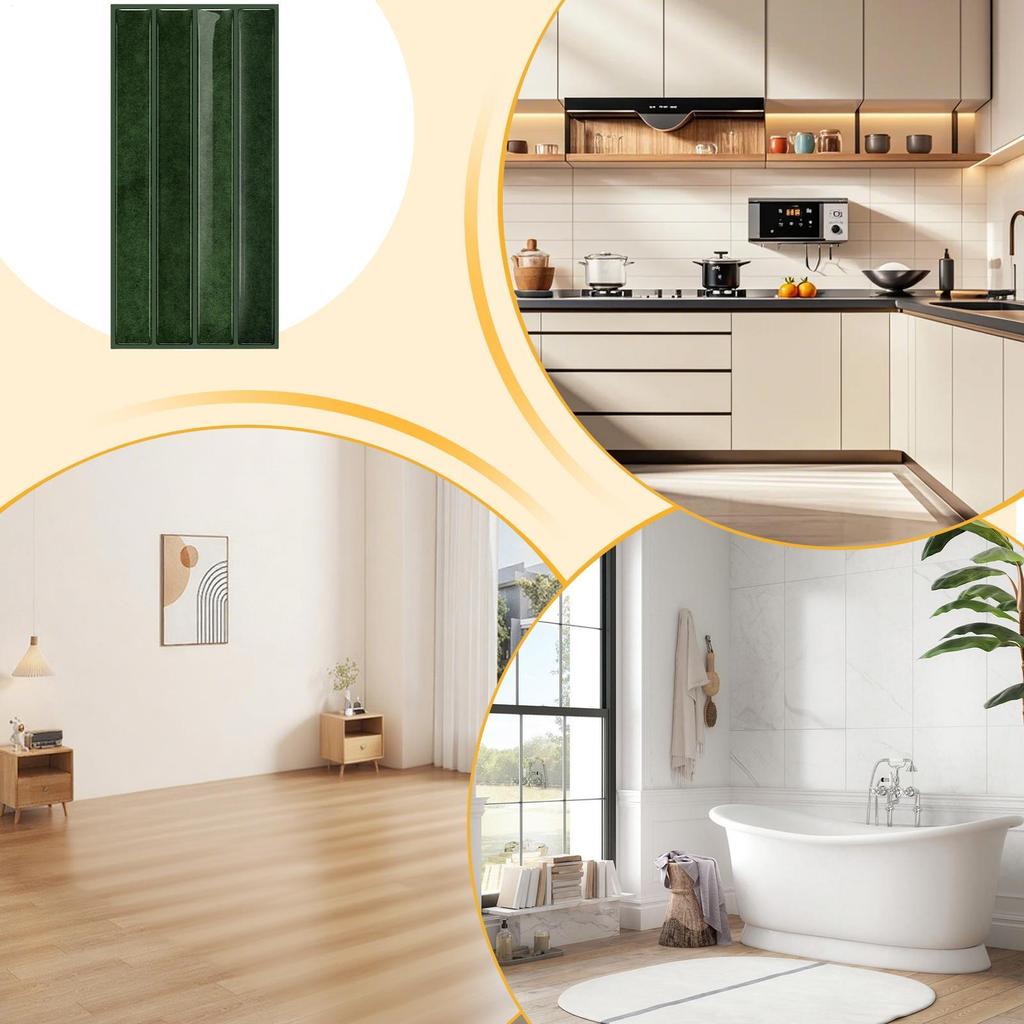 Kitchen Peel and Stick Wallpaper 9.68x2.6cm Self-Adhesive Tile Panels Wrap Peel and Stick Wallpaper Kitchen for Bathroom Bedroom